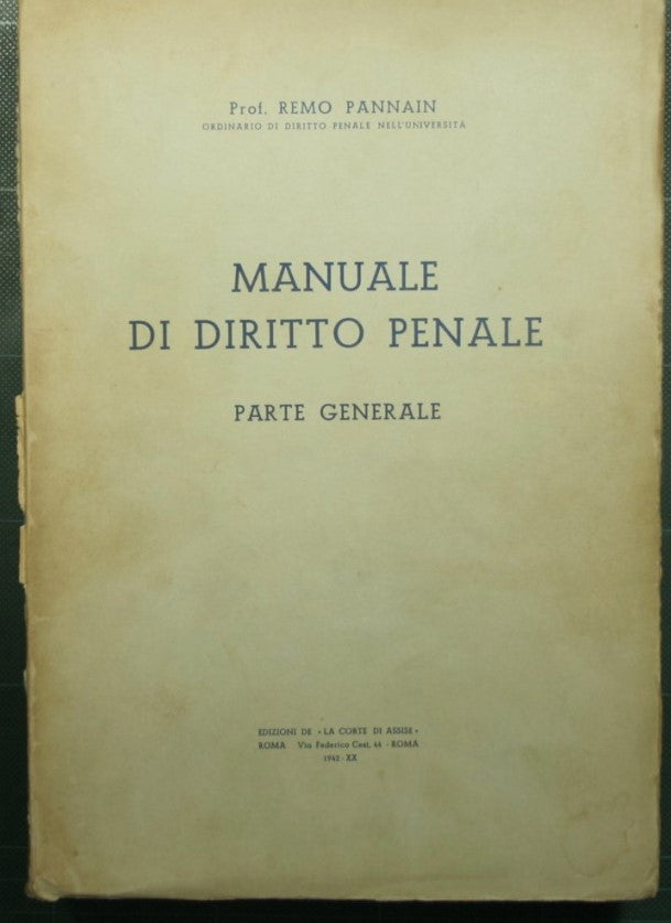 Manual de derecho penal - Parte general