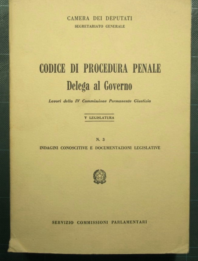 Codice di procedura penale - Delega al governo