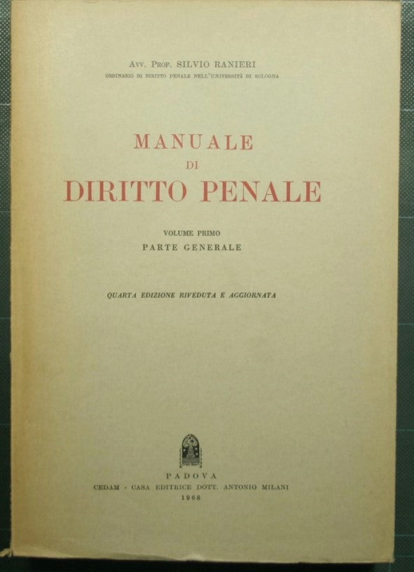 Manuale di diritto penale