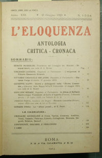 Elocuencia - Año XIII - 15 junio 1923/31 marzo 1924- NN. 16/1 - 20 de marzo de 1923 - NN. 17/20
