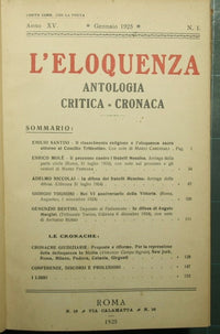 Eloquence - Year XV - January/31 December 1925 - NN. 1/10