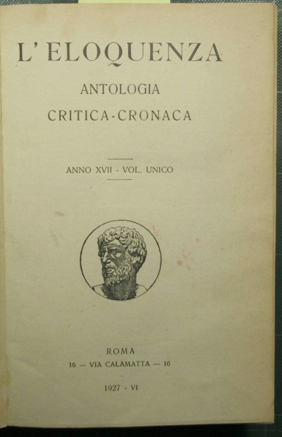 L'eloquenza - Anno XVII - 1927