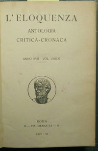 L'eloquenza - Anno XVII - 1927