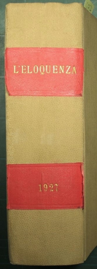 L'eloquenza - Anno XVII - 1927