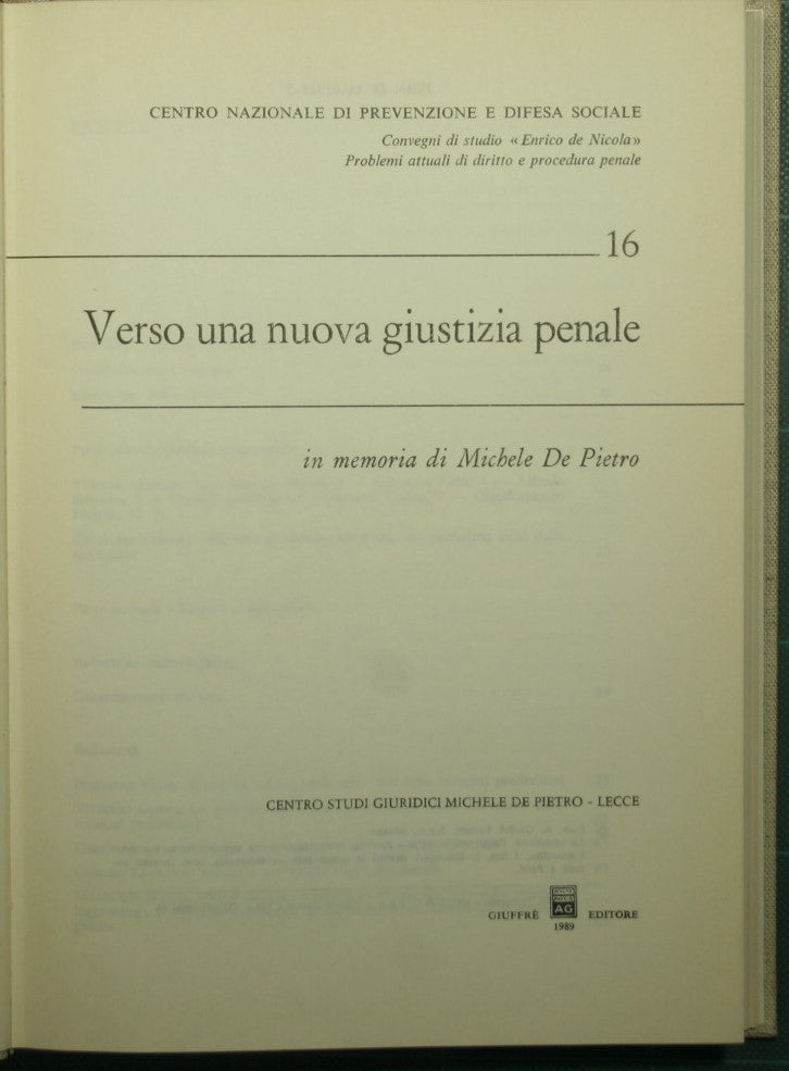 Verso una nuova giustizia penale