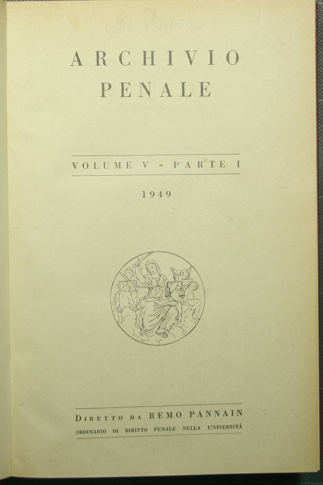 Criminal archive - Vol. V - 1949