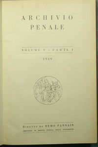 Criminal archive - Vol. V - 1949