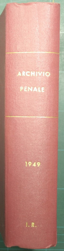 Criminal archive - Vol. V - 1949