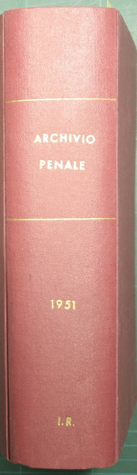 Criminal archive - Vol. VII - 1951