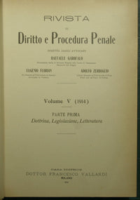 Rivista di diritto e procedura penale - Vol. V - 1914