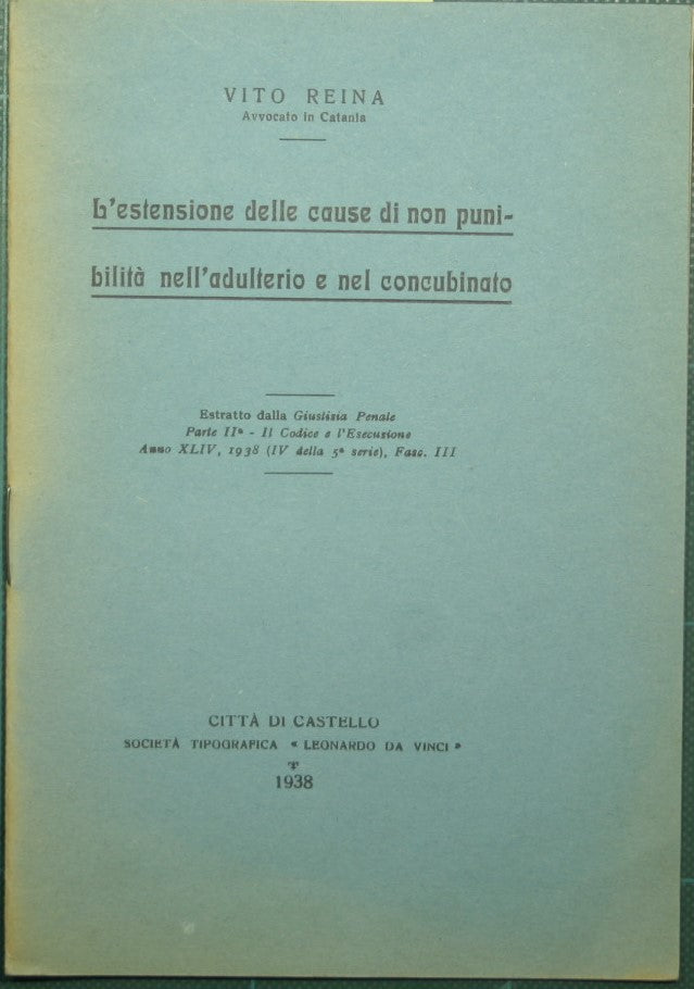 The extension of the causes of non-punishment in adultery and concubinage