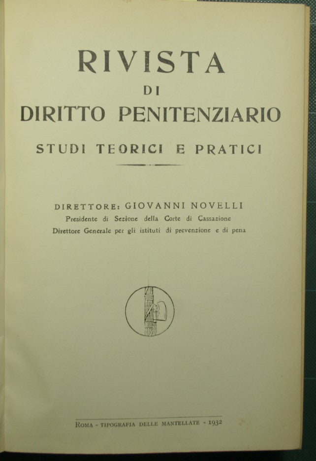 Revista de derecho penitenciario - Año 1932 - Vol. II
