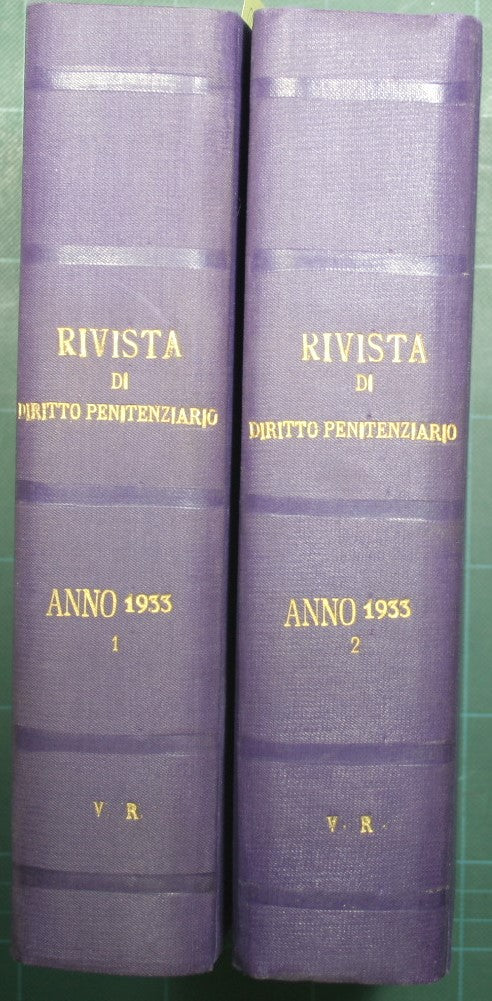 Revista de derecho penitenciario - Año 1933 - Voll. Yo y II