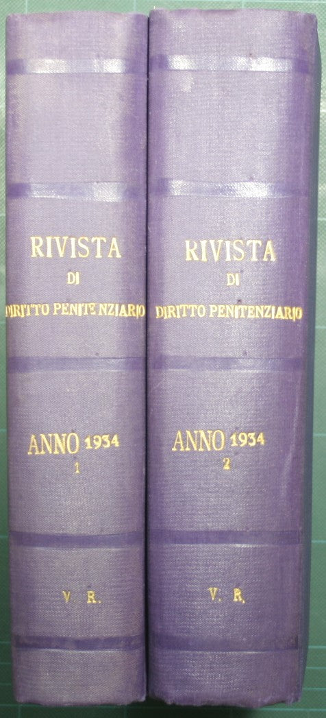 Revista de derecho penitenciario - Año 1934 - Voll. Yo y II