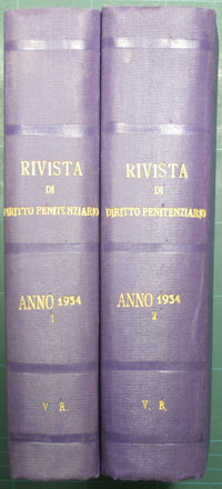 Revista de derecho penitenciario - Año 1934 - Voll. Yo y II