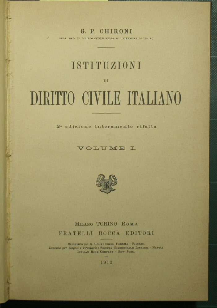 Institutions of Italian Civil Law