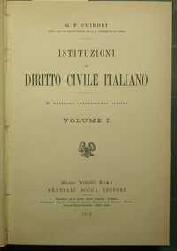 Institutions of Italian Civil Law