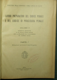 Lavori preparatori del codice penale e del codice di procedura penale - Vol. V