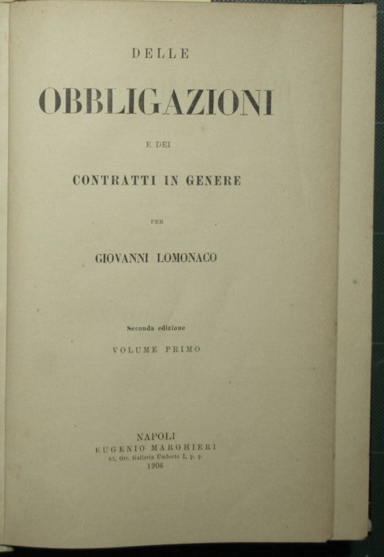 Of obligations and contracts in general