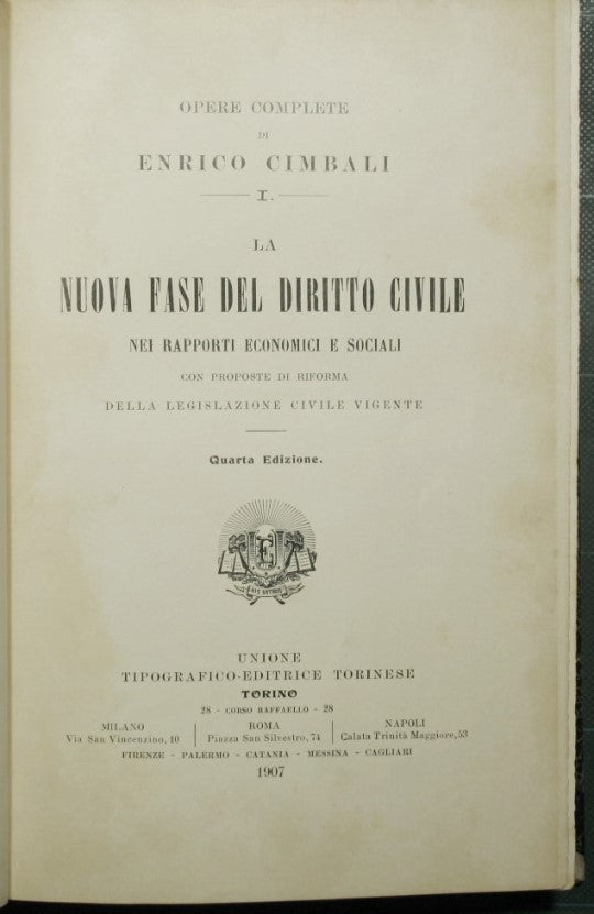 La nuova fase del diritto civile nei rapporti economici e sociali