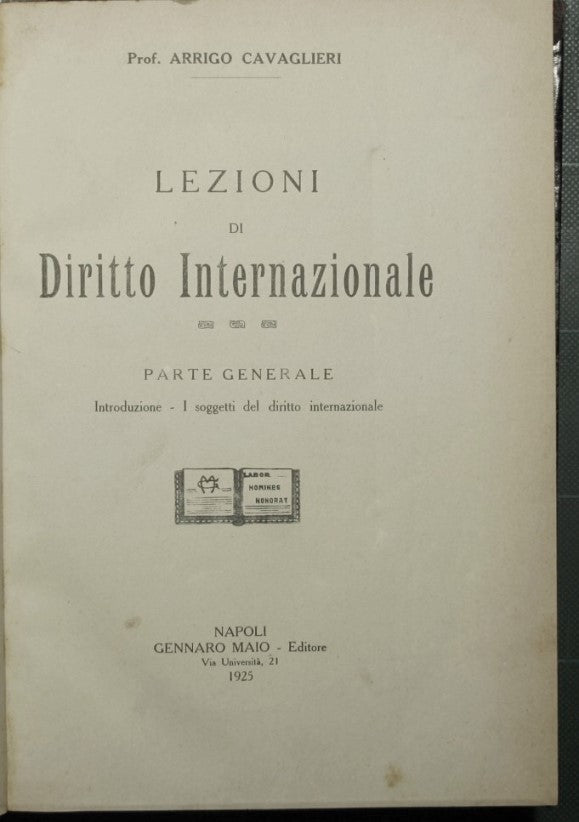 Lecciones de derecho internacional - Parte general