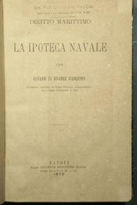 Diritto marittimo - La ipoteca navale