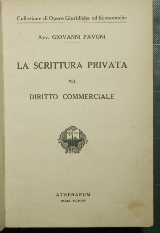Escritura privada en derecho mercantil