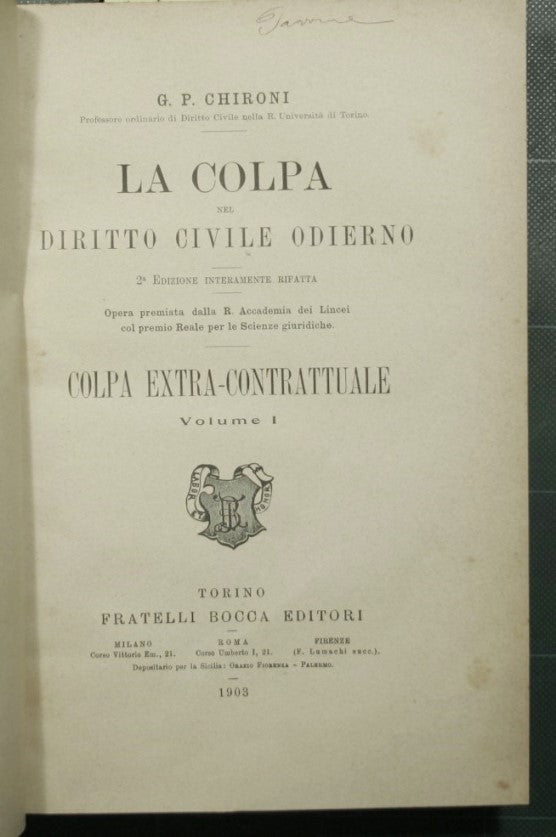 La culpa en el derecho civil actual - La culpa extracontractual