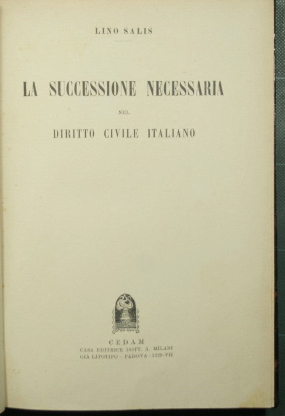 La successione necessaria nel diritto civile italiano