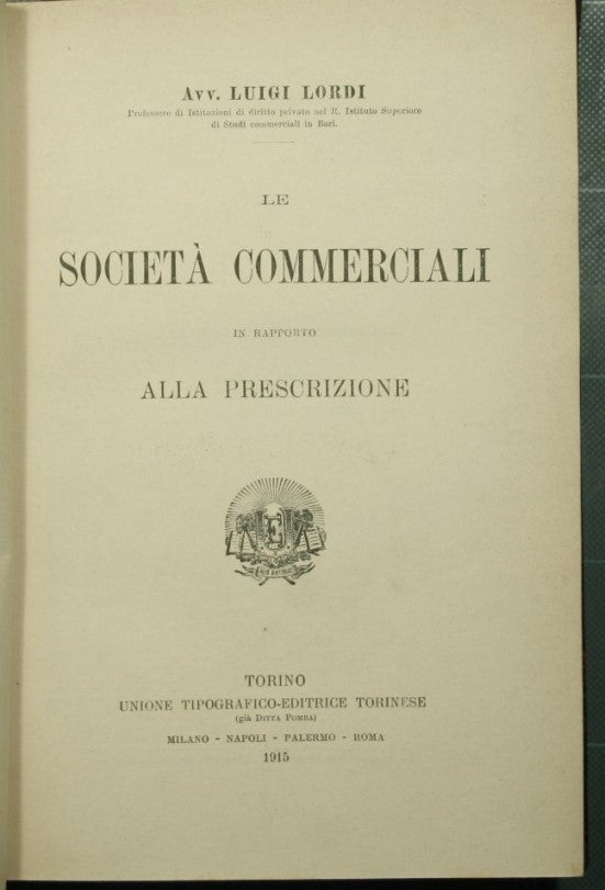 Commercial companies in relation to prescription