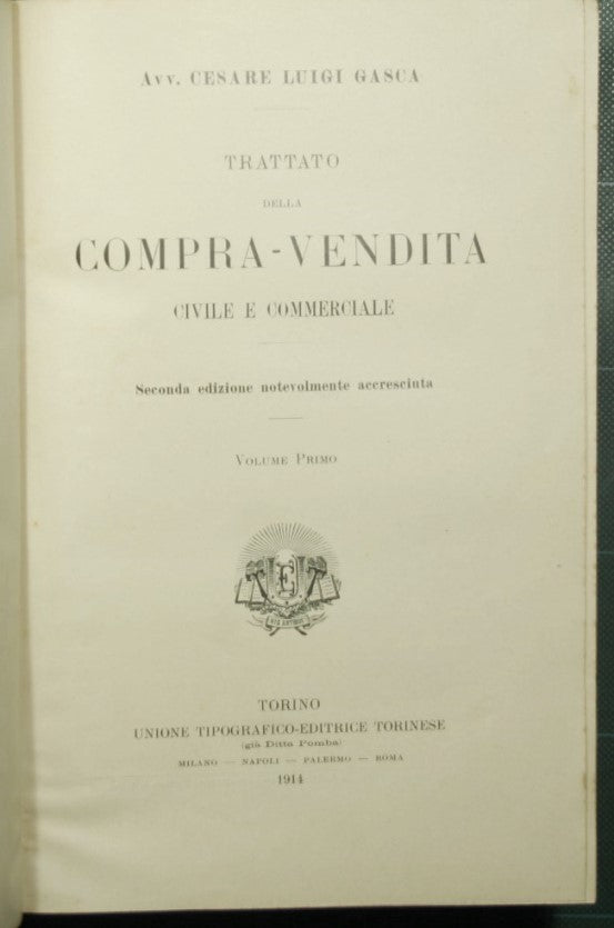 Trattato della compra-vendita civile e commerciale