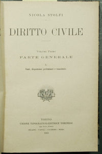 Diritto civile - Vol. I Parte generale