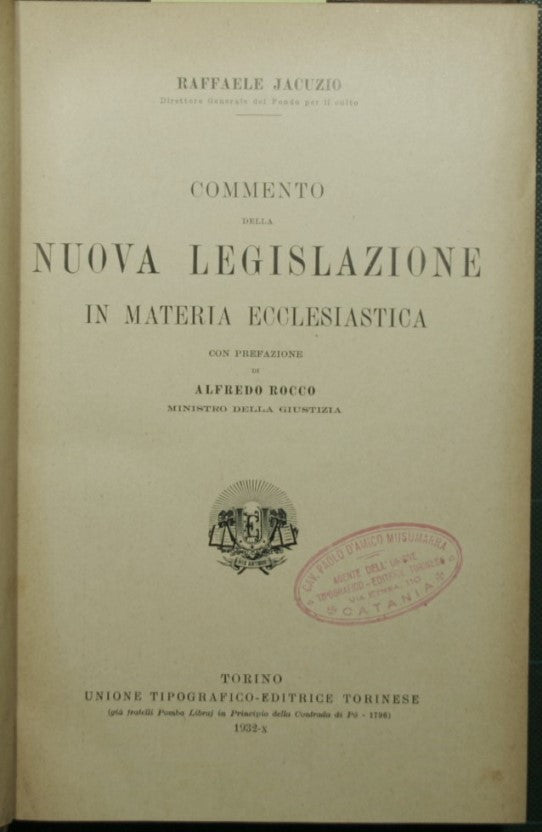 Comentario a la nueva legislación en materia eclesiástica