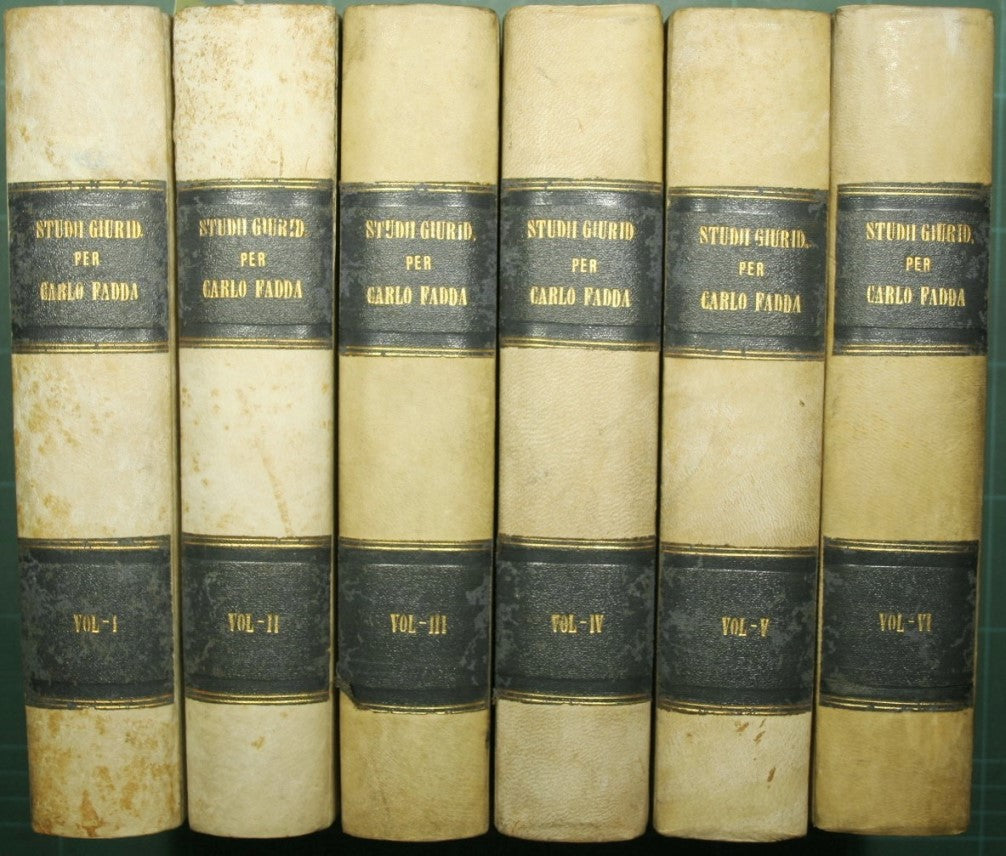 Studi giuridici in onore di Carlo Fadda pel XXV annno del suo insegnamento