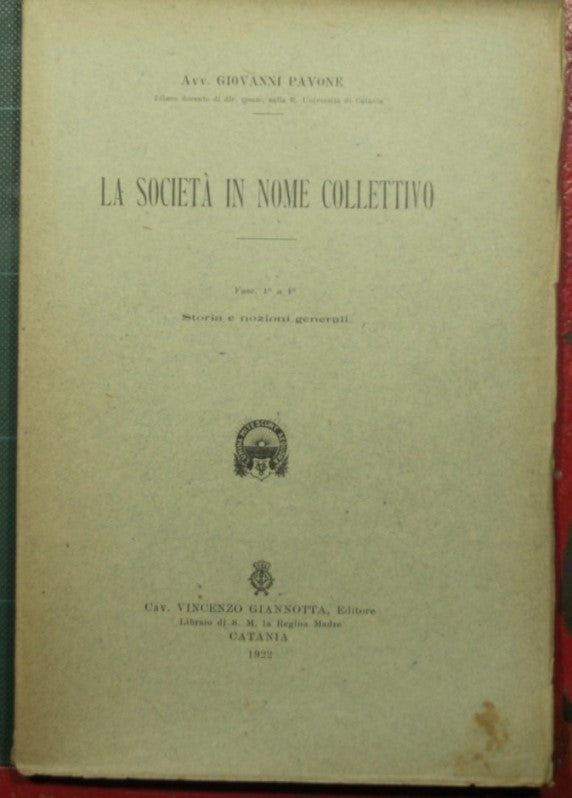 La società in nome collettivo