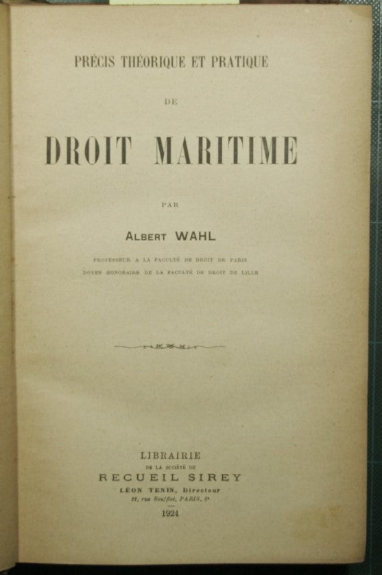 Precise theory and practice of maritime law