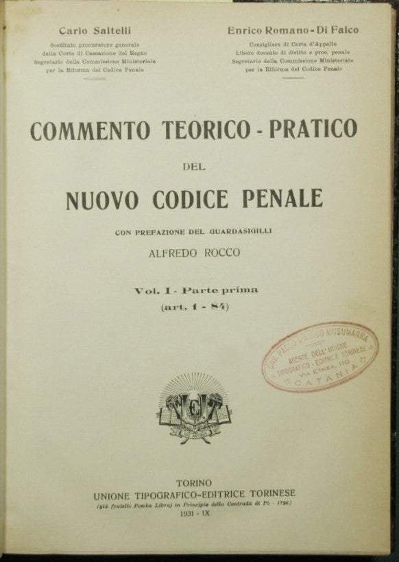 Commento teorico pratico del nuovo Codice Penale