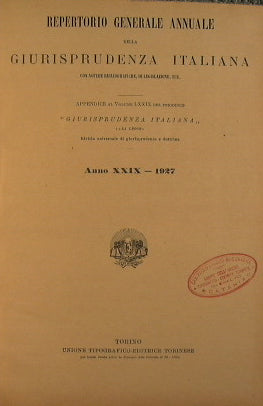 Repertorio generale annuale della giurisprudenza Italiana