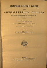 Repertorio generale annuale della giurisprudenza Italiana