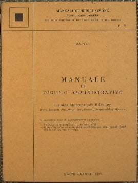 Manuale di Diritto Amministrativo.