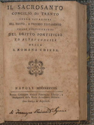 Tratado sobre la constitución del patrimonio sagrado de Chiarelli Archelaus + Instrucciones para la administración de los establecimientos benéficos + El Sacrosanto Concilio de Trento