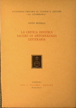 Crítica estética. Ensayo sobre metodología literaria