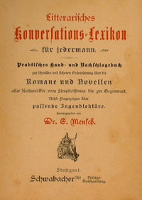 Litterarisches Konversations-Lexikon Für Jedermann