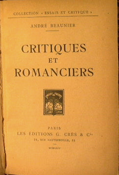 Critiques et romanciers
