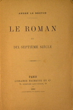 Le roman au dix-septieme siecle