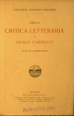 Della Critica Lettreraia di Giosuè Carducci