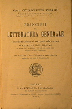 Principii di Letteratura generale