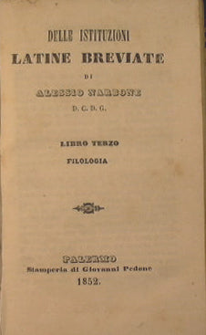 Delle Istituzioni latine breviate