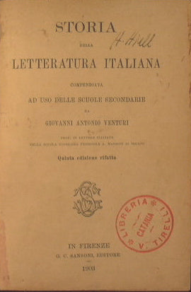 Historia de la literatura italiana