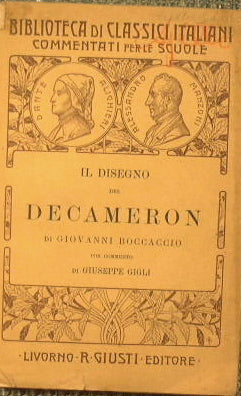 The drawing of the Decameron by Giovanni Boccaccio